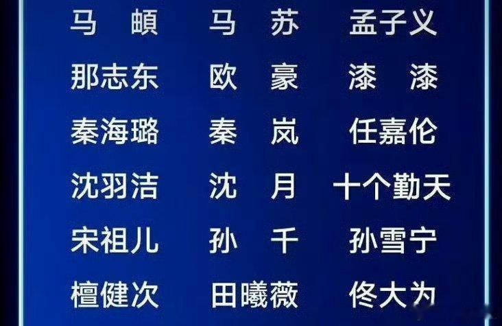 爱奇艺尖叫之夜全阵容：艾米、敖瑞鹏、白鹿、常华森、陈鹤一、丞磊、此沙、代露娃、邓