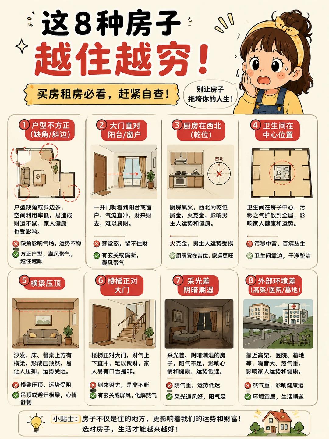 入住后才后悔！这些户型问题真的会越住越累🏠买房/租房时，很多人只看装修和价