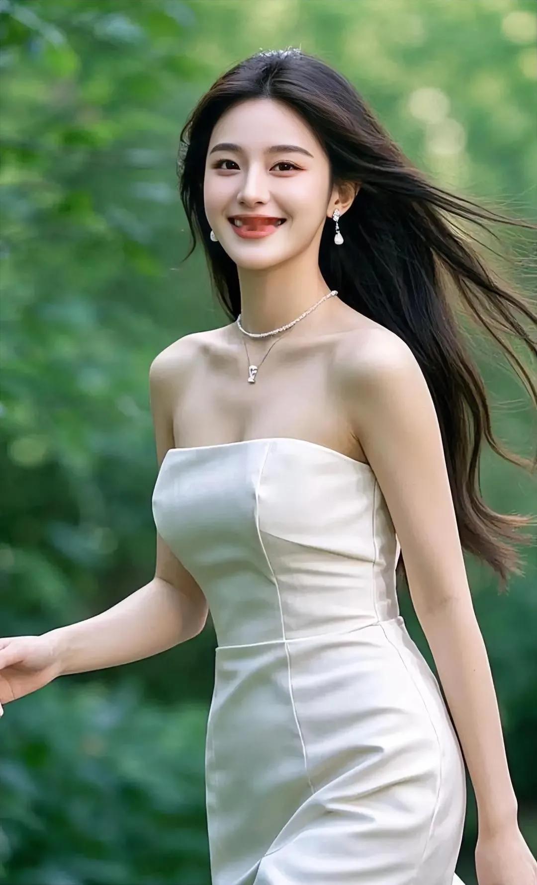 夏日仙女风连衣裙，微笑中的你最美！美美美丽俏佳人灵动女神美若仙