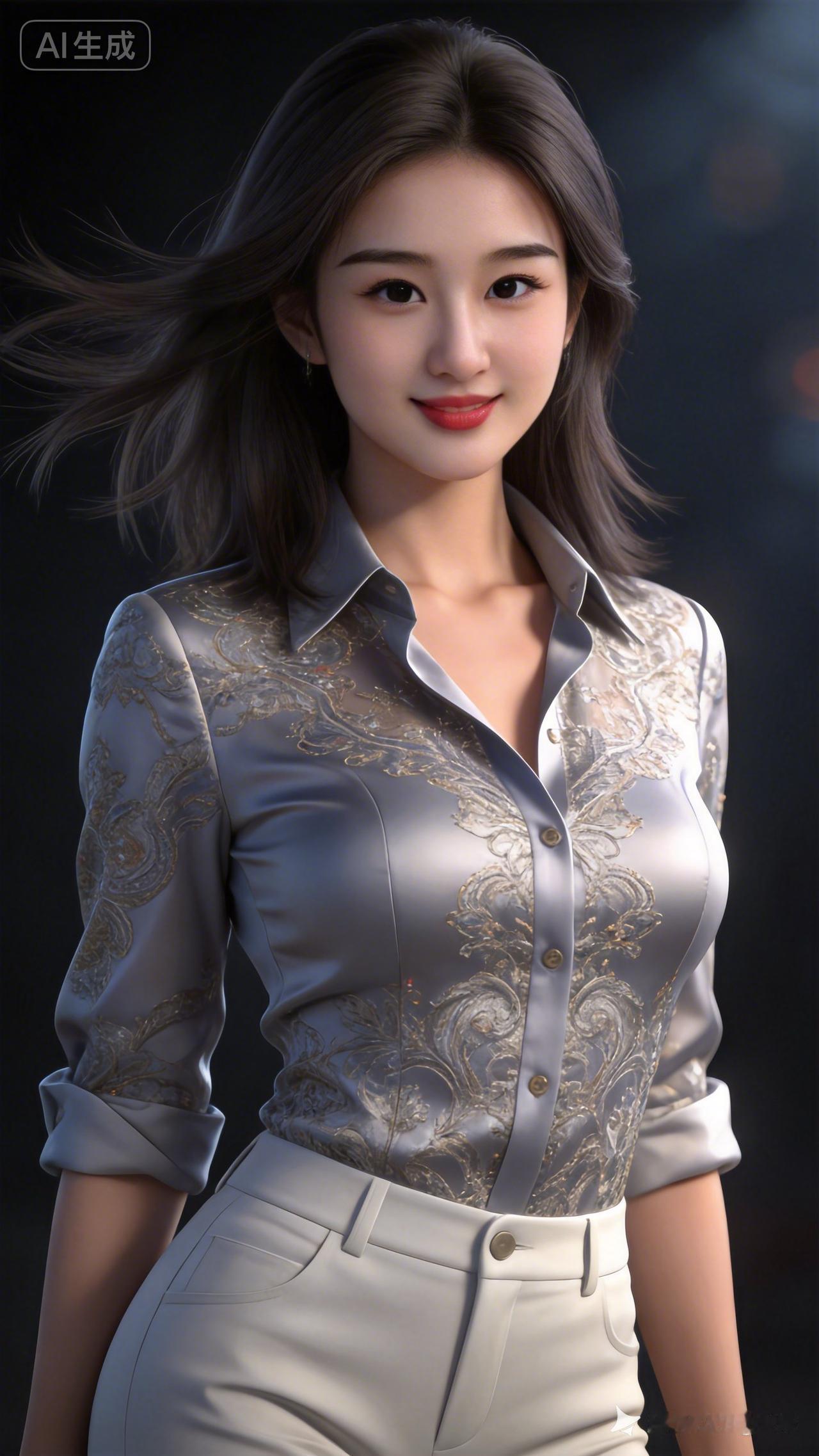 优雅气质，AI生成的时尚女性形象！