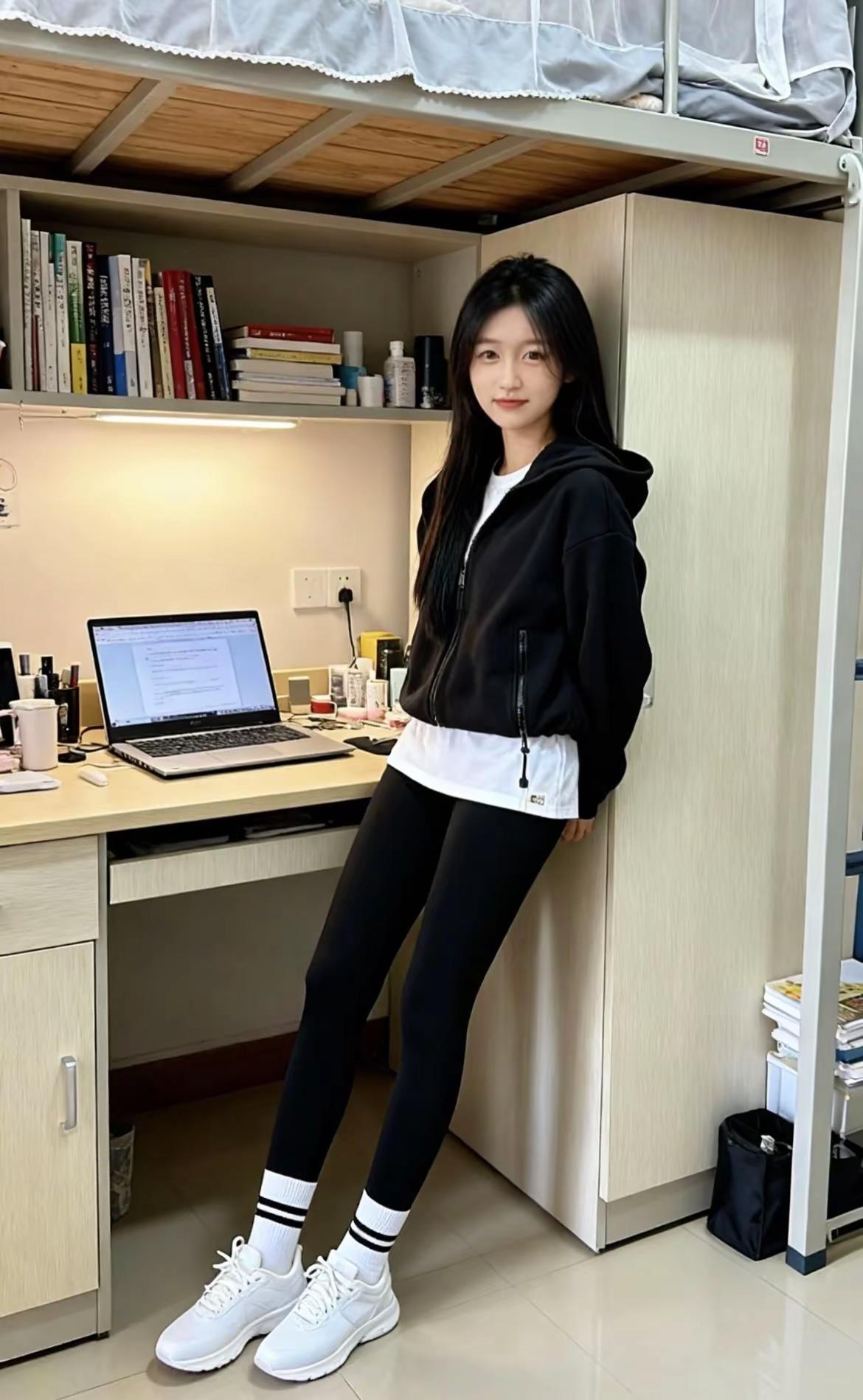 猜猜这是大几学姐的宿舍？穿搭学生宿舍控腿日常分享
