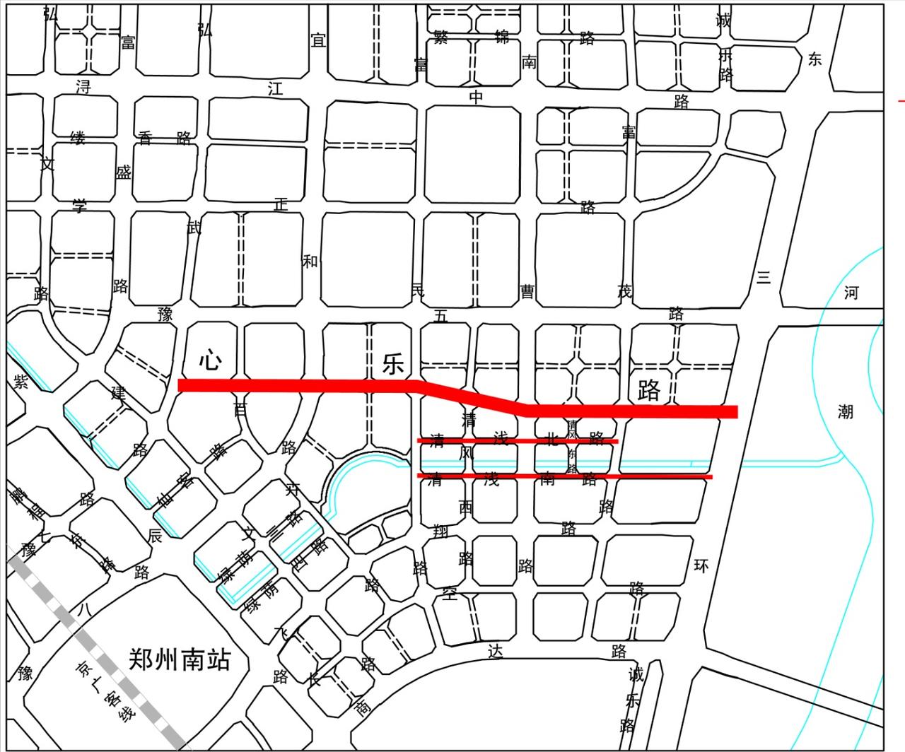 郑州南站东广场路网迎来利好！从郑州市自然资源和规划局官网了解到，清浅北路（富民