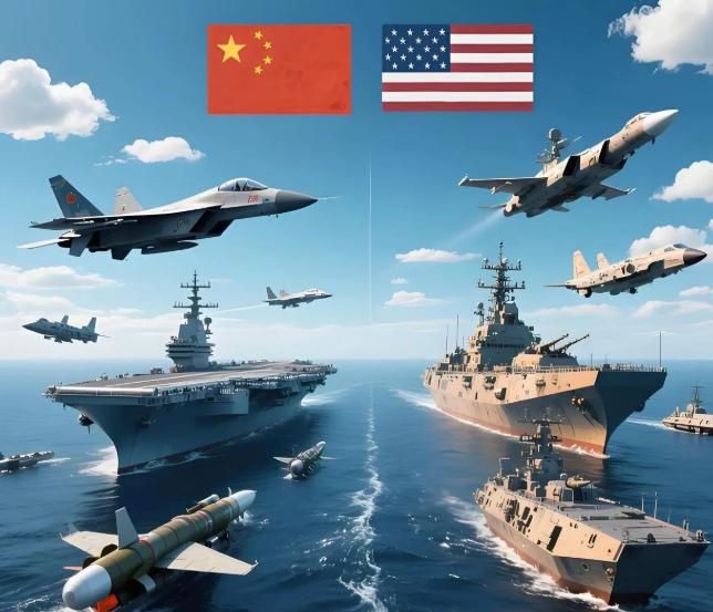 🌞中国眼下的军事实力能不能跟美国掰手腕？别说掰手腕了，就凭中国现在的家底，