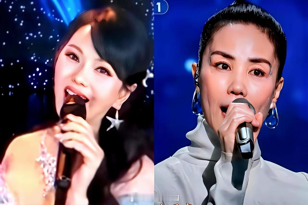 都说王菲输给了伊能静，但春晚高清镜头一怼，才发现不对劲。57岁的伊能静脸是饱满，