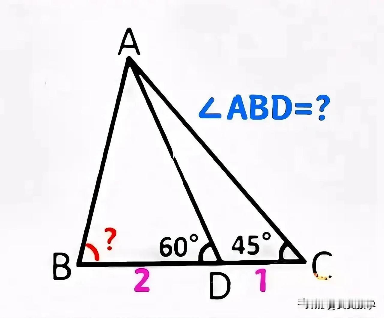 “难！全班都不会、学霸也不例外！”小学六年级数学竞赛几何附加题：需构造5个等腰三