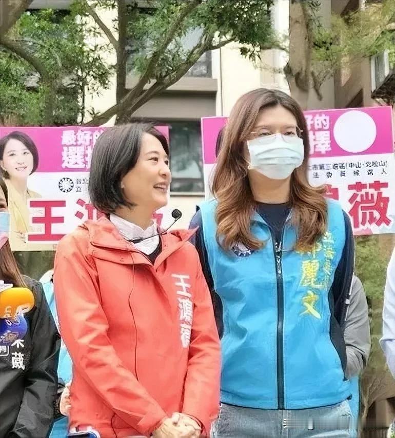郑丽文这么高啊，比王鸿薇高半头！本来以为王鸿薇就不矮了，原来郑丽文比王鸿薇还高！
