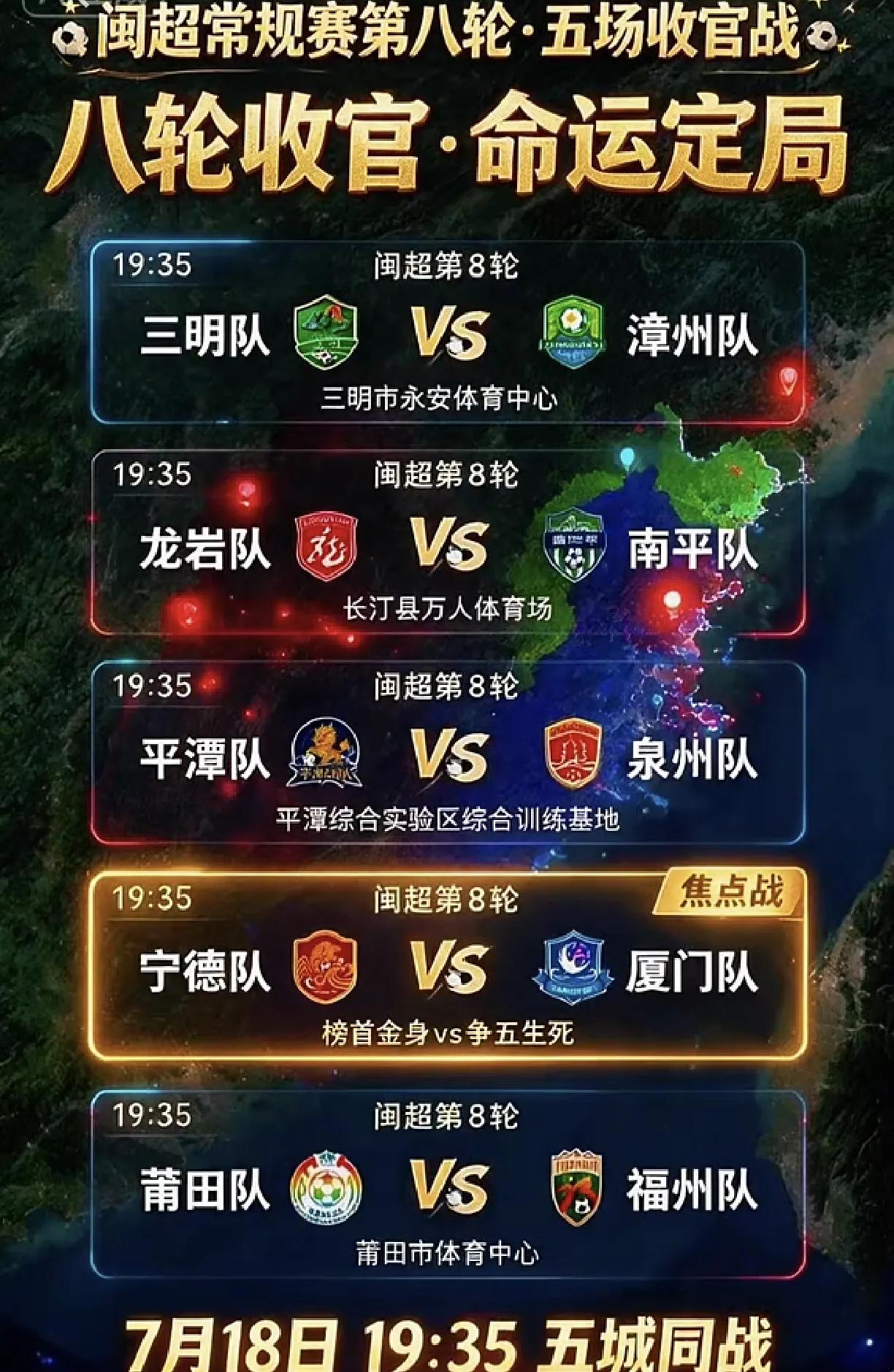 闽超常规赛最后一轮会不会有奇迹出现呢？宁德胜厦门或者打平保住自己的晋级希望？