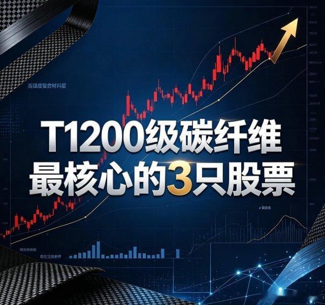 T1200级碳纤维最核心的3只股票：1.中复神鹰(688295)作为国内高性