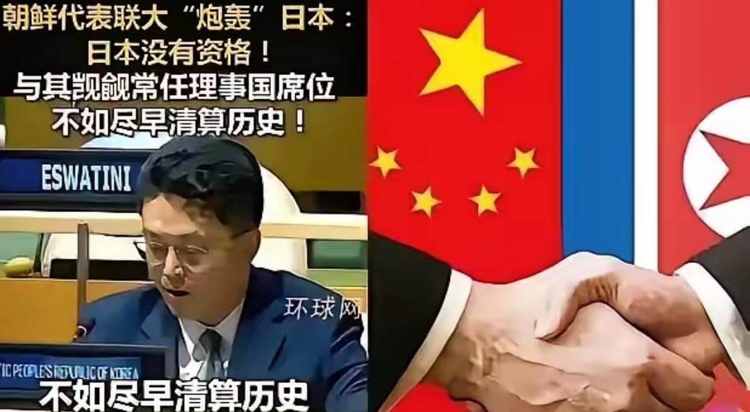 在联合国大会上，日本代表讲了半天自己想当安理会常任理事国的事，正说着呢，朝鲜代表