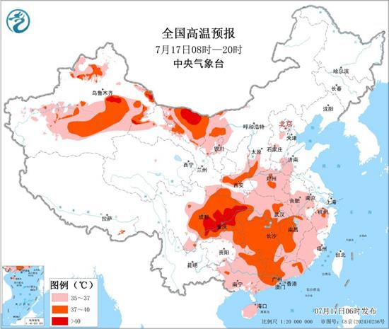 大范围高温逐渐减弱, 明夜起北方迎新一轮强降雨过程