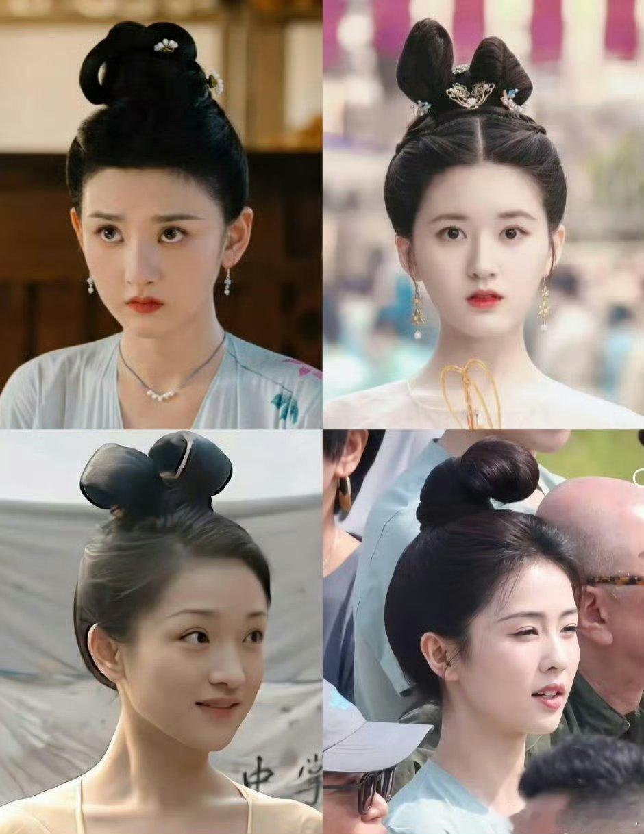 唐朝兔子发髻显得人好灵啊，周迅的太平公主造型太灵动了​​​​