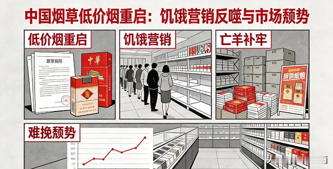 中国烟草重启低价烟：饥饿营销的反噬，补牢难挽流失的烟民中国烟草近期恢复低价