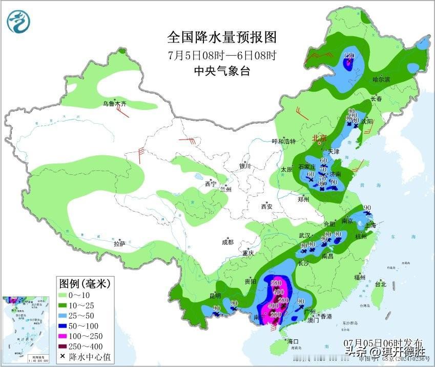 喜讯：山东大范围强降雨确定，今后三天都有雨，多地成降雨中心，中央气象台暴雨预警显