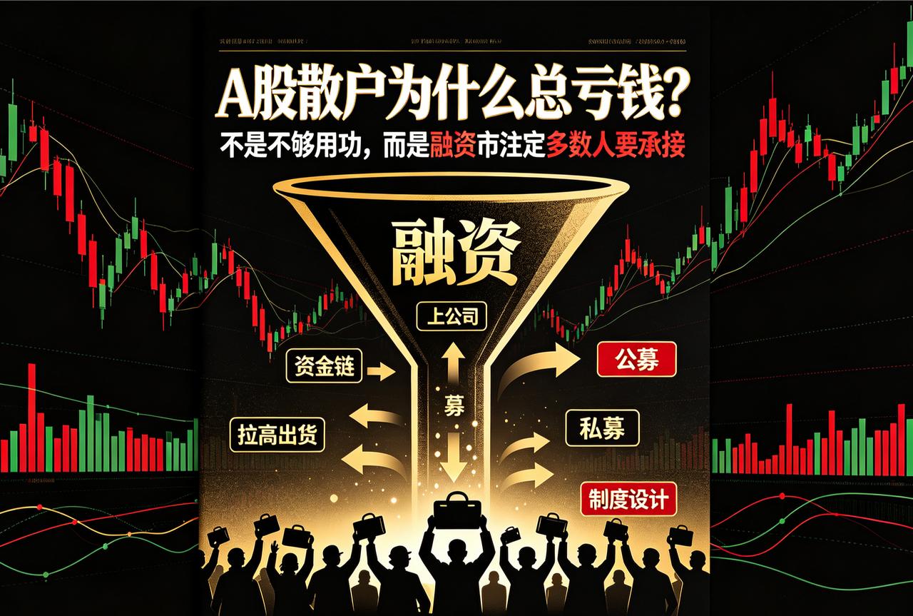 散户炒股亏钱的原因是不是散户不够用功钻研股市？不是。因为从制度设计层面来说，