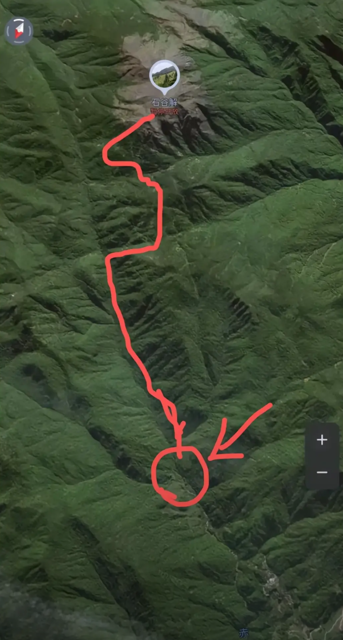 这就是8岁小朋友失踪地方到发现遗体的距离，从地图上看，这个距离都是山高林密的大森
