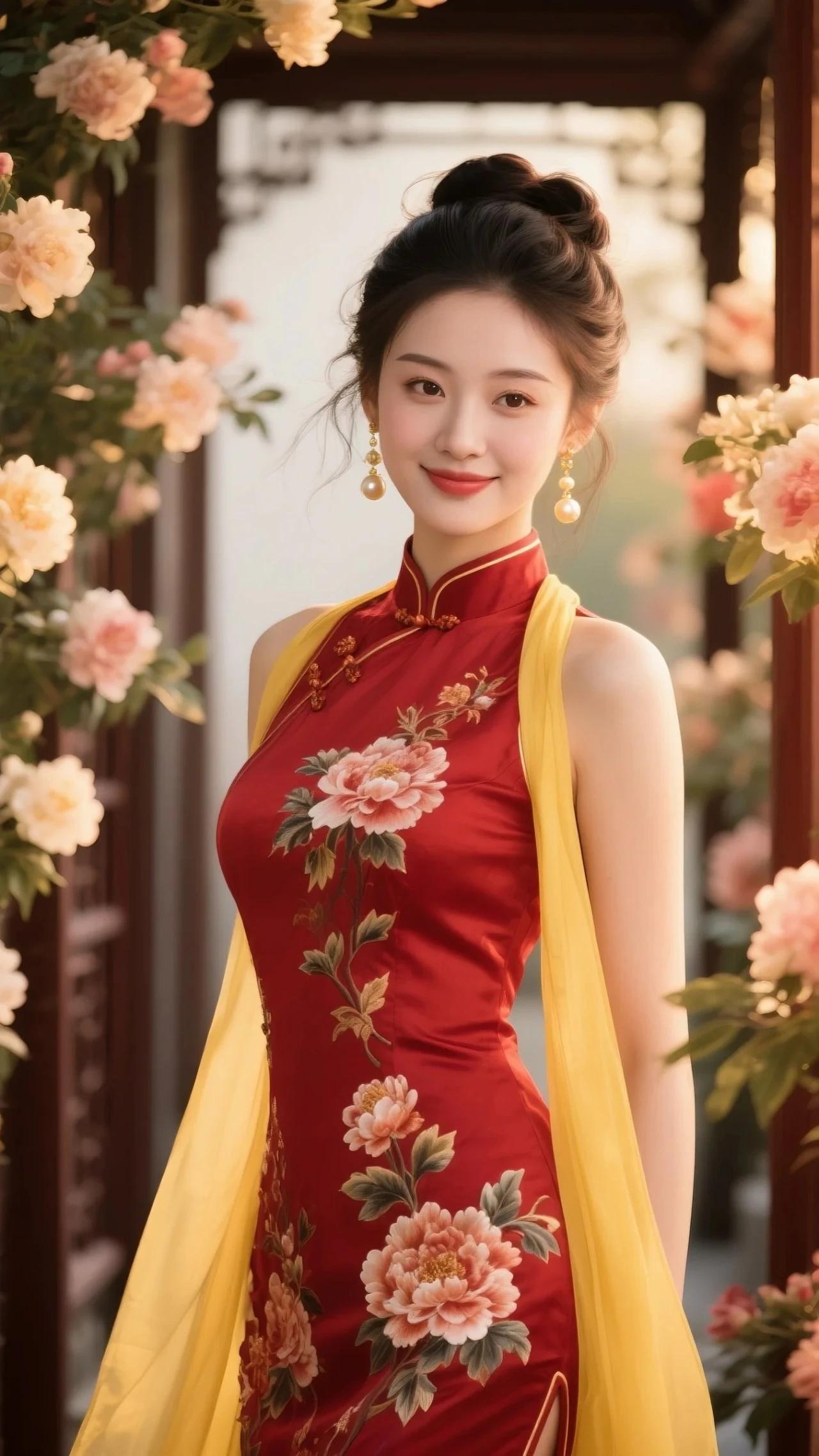 美女九宫格旗袍美女女神节快乐共享美人靓照