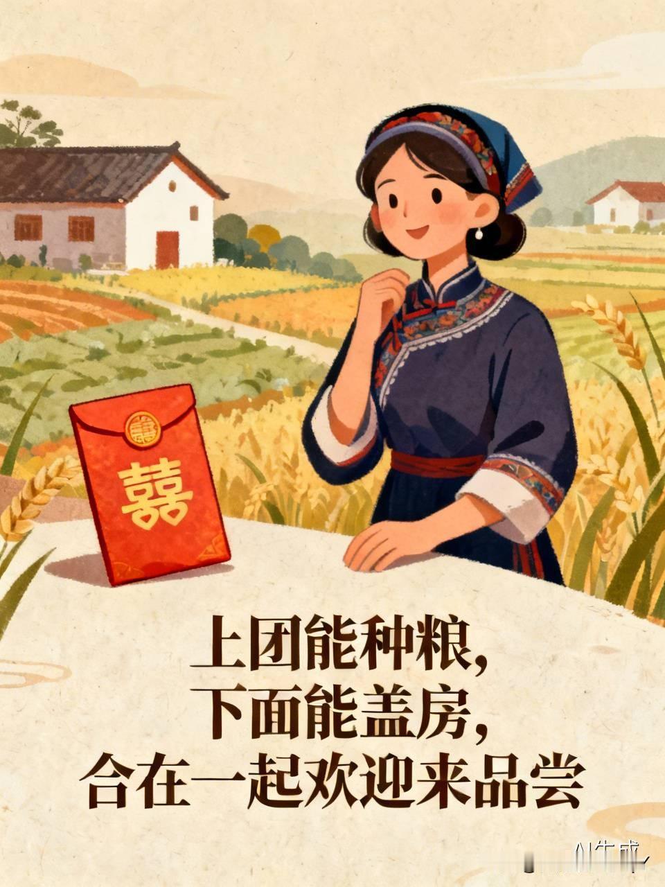 新媳妇刚进门，婆婆就想考考她灵不灵。她凑到儿媳跟前说：“闺女，今天我心情好，给