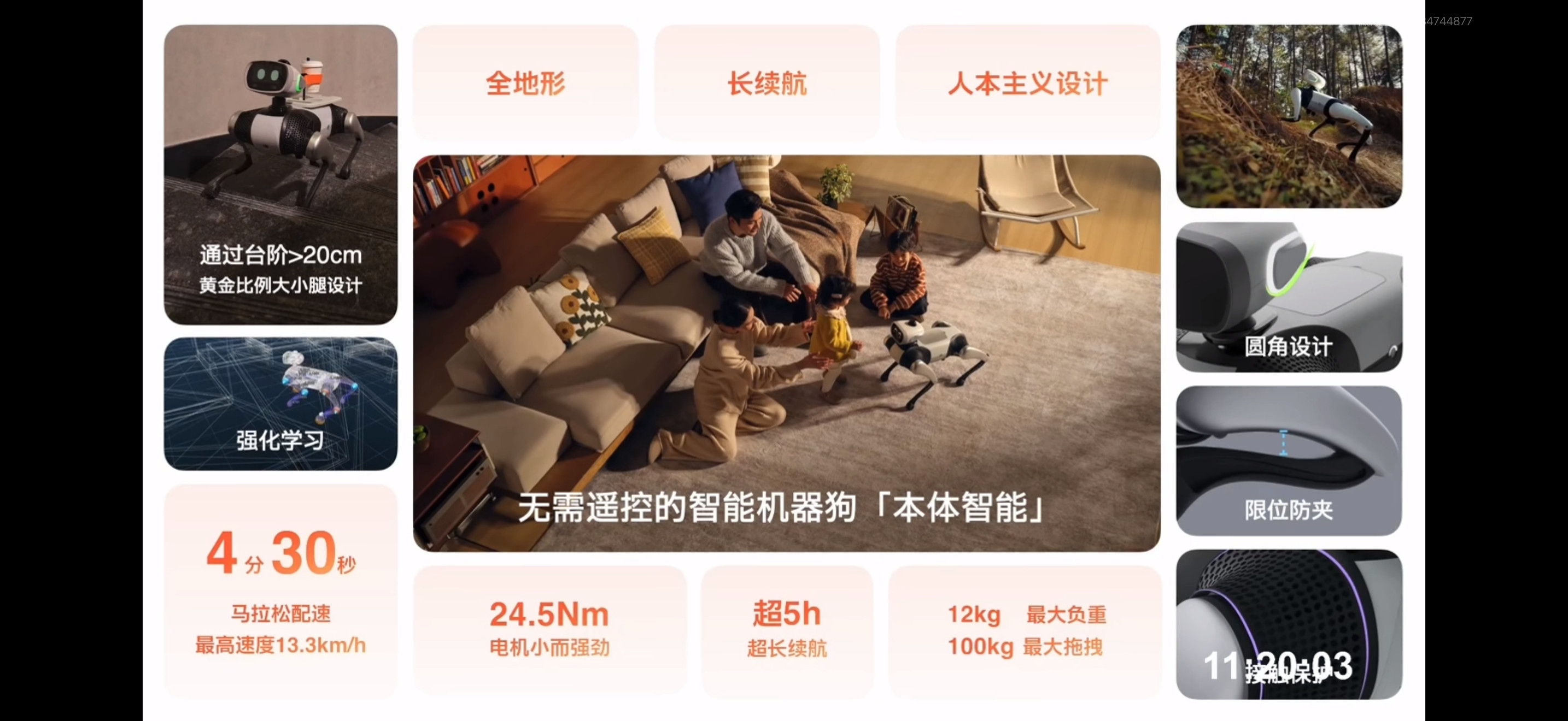 维他动力机器狗面对用户需要满足的三点：全地形，长续航，更亲近的人本主义设计（全身