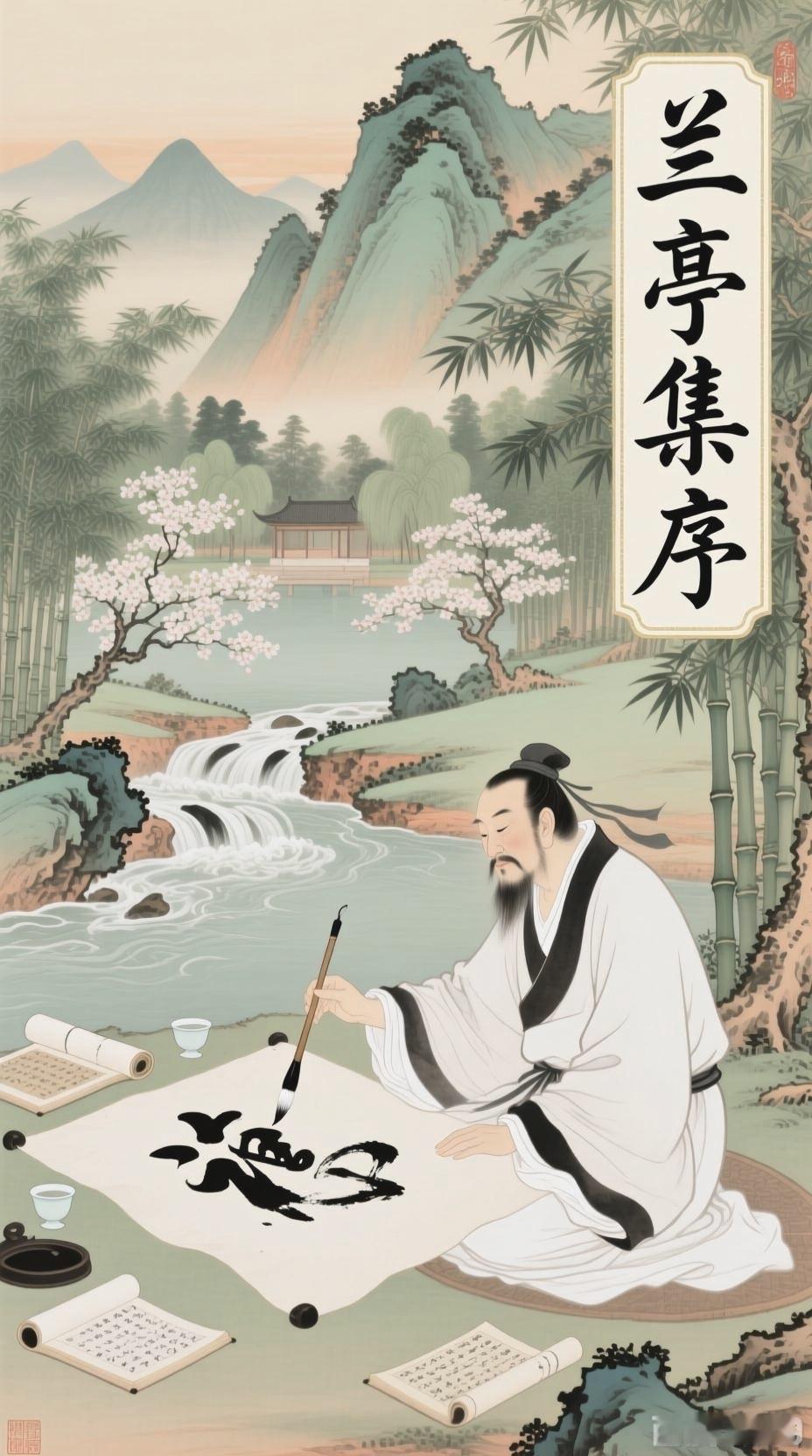 《兰亭序》是王羲之酒后神来之笔，全文324字字字灵动，李世民痴迷到命人以双钩法摹