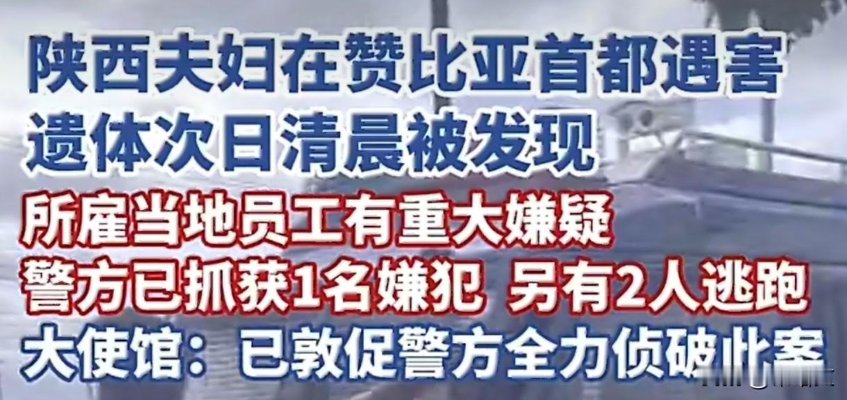 陕西夫妻赞比亚遇害！雇的员工下黑手，华人圈连夜提心吊胆这事儿听得人心里发揪