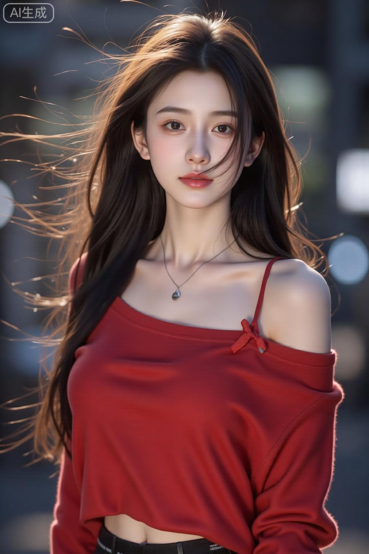 晚风裹着酒红裙，蝴蝶结晃出碎金流光氛围感穿搭秋日甜飒粉雾玫瑰蝴蝶结