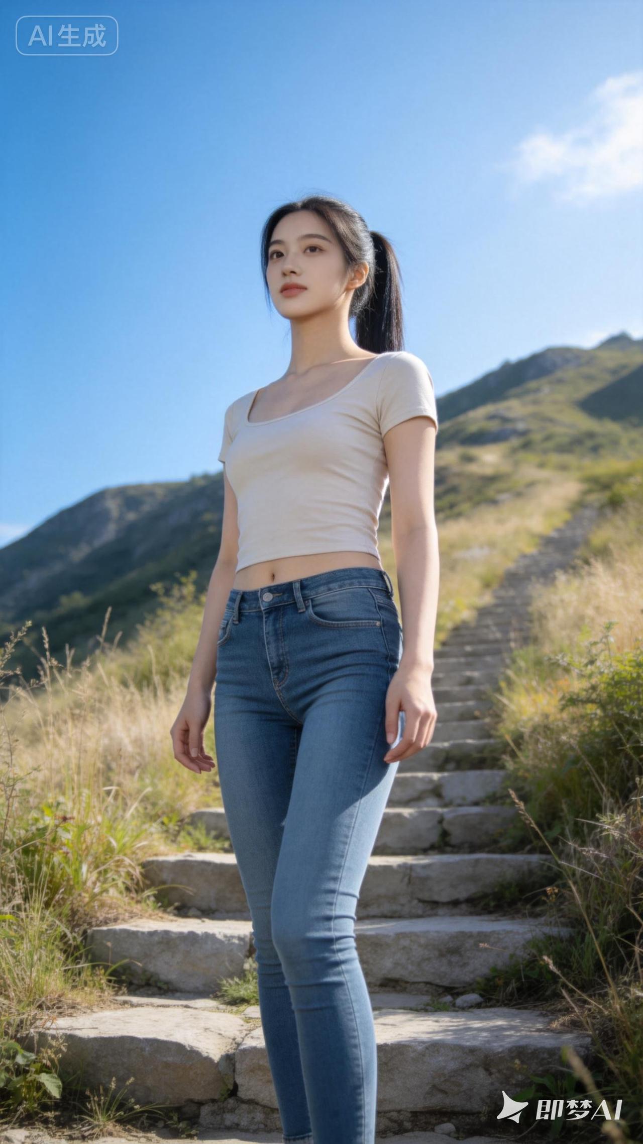 夏日清新穿搭，山间漫步，自由自在