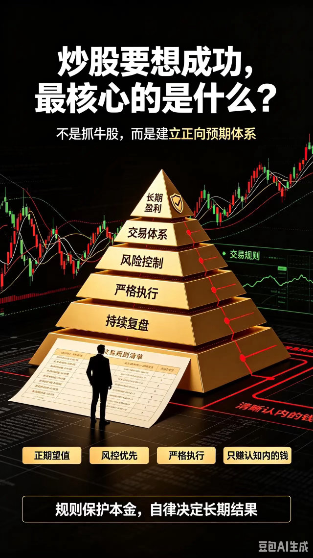 炒股要想成功最核心的是什么一、建立正向预期的交易体系交易体系，就是一套标准化的买