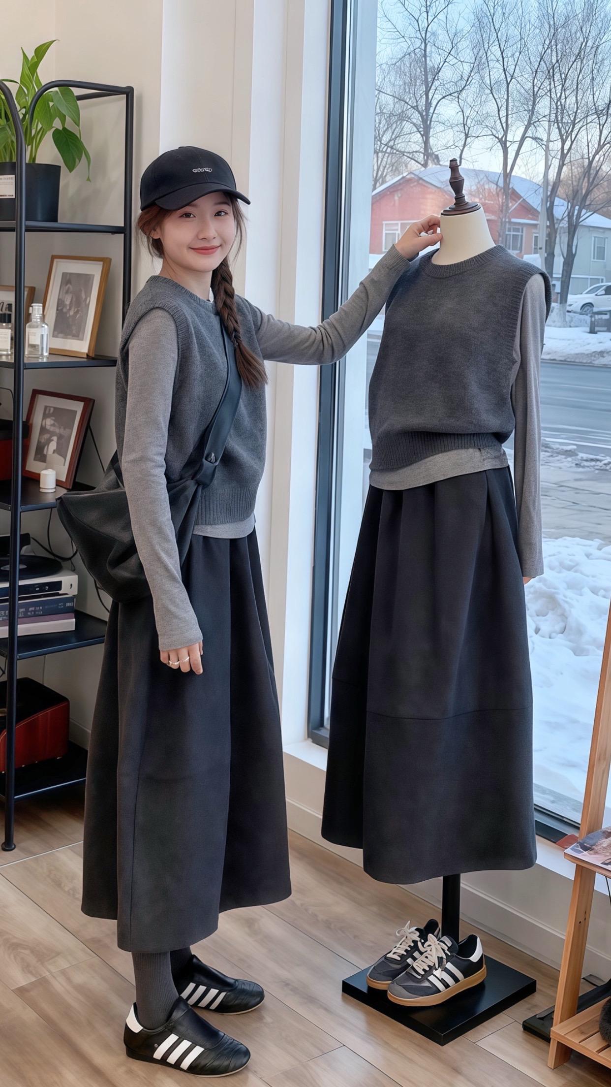 小个子穿搭 把秋冬专属氛围穿上身 一秒钟决定今天穿什么 秋冬也太适合叠...