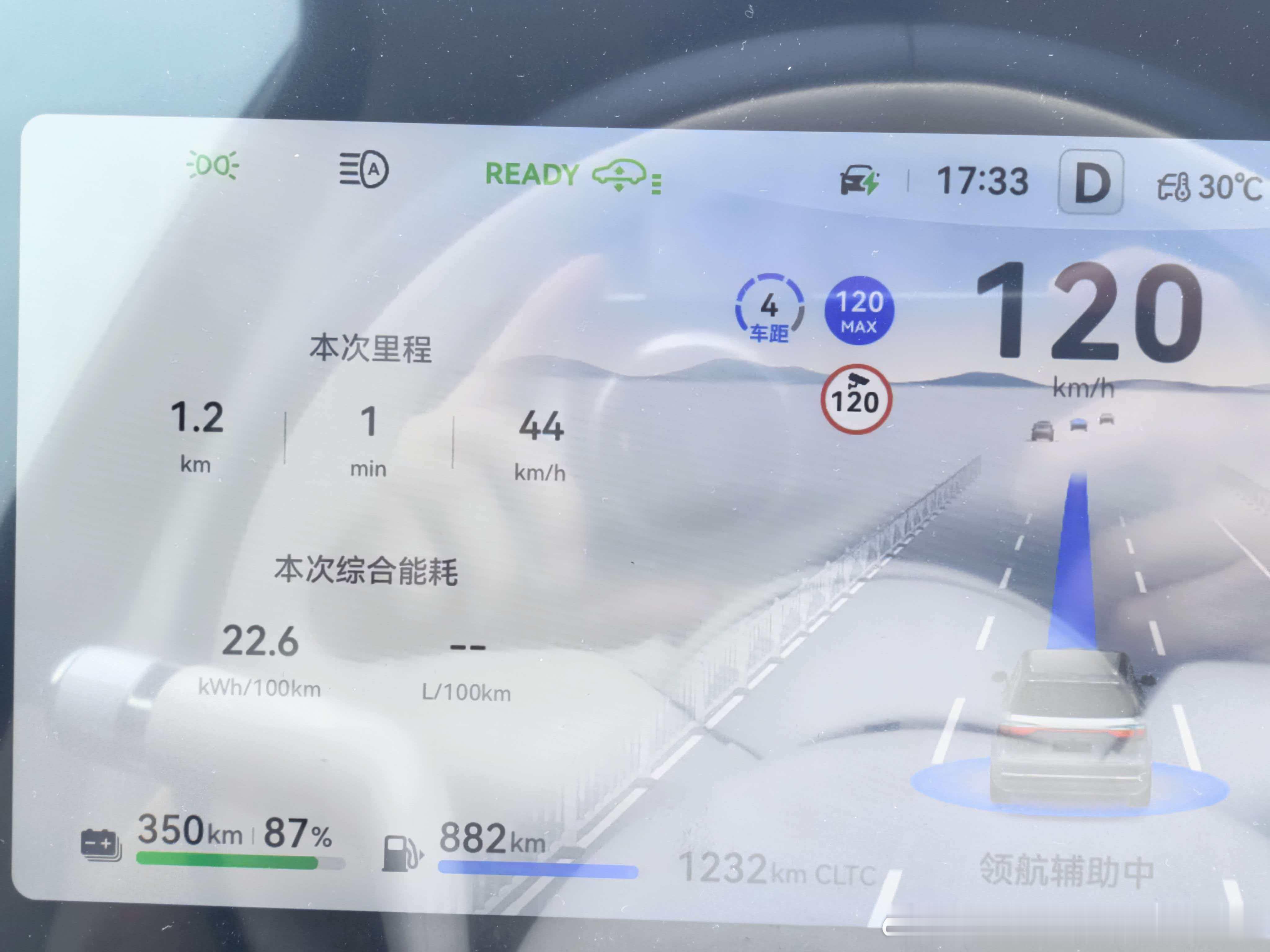 群友感叹新问界M9的续航扎实，匀速100跑了120公里，百公里能耗19.9度，而