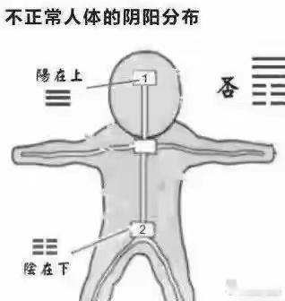 人体的最佳状态是阴在上阳在下，可惜现代人都颠倒了！上热下寒，就是阳不归位。上热下