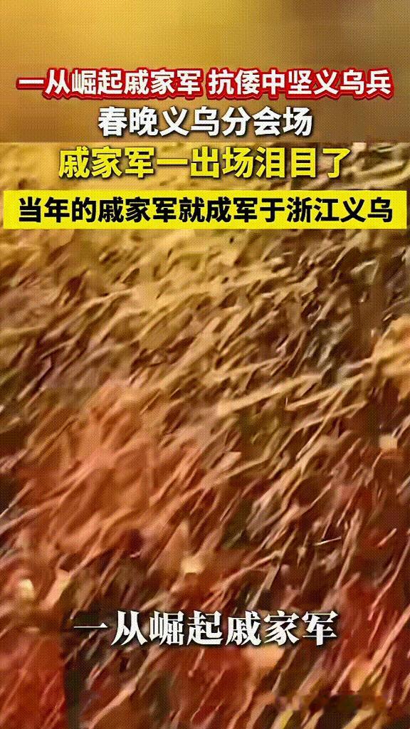 春晚义乌分会场这一幕，看哭多少中国人！当戚家军的大旗在2026年总台春晚义