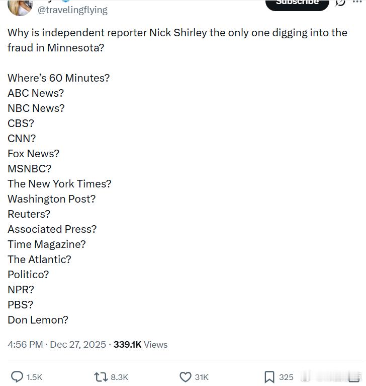 为什么独立记者尼克·施利是唯一一个在调查明尼苏达州欺诈行为的人？《60分钟》在