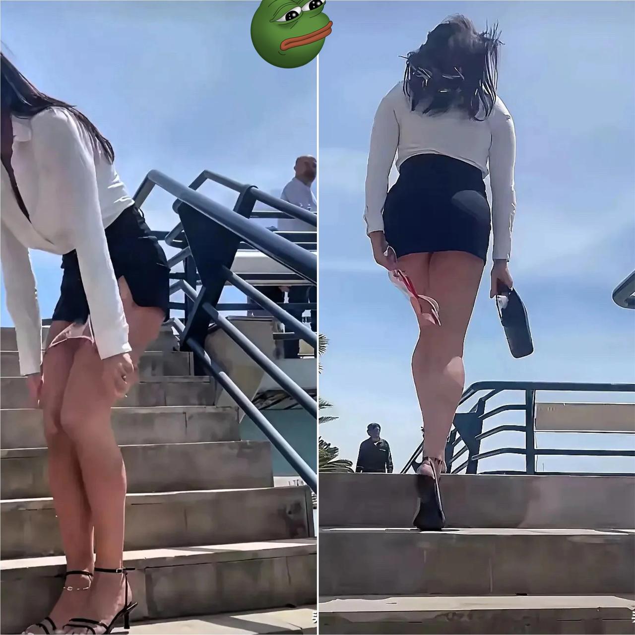 白衬衫黑短裙，当众脱内裤？文化差异真这么大？最近，一段外国女子的视频在