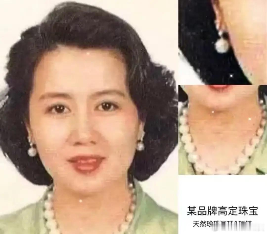 奚梦瑶戴了婆婆的珍珠项链高定礼服+传家珍珠，氛围感直接拉满💫芭莎官宣：奚梦瑶晚
