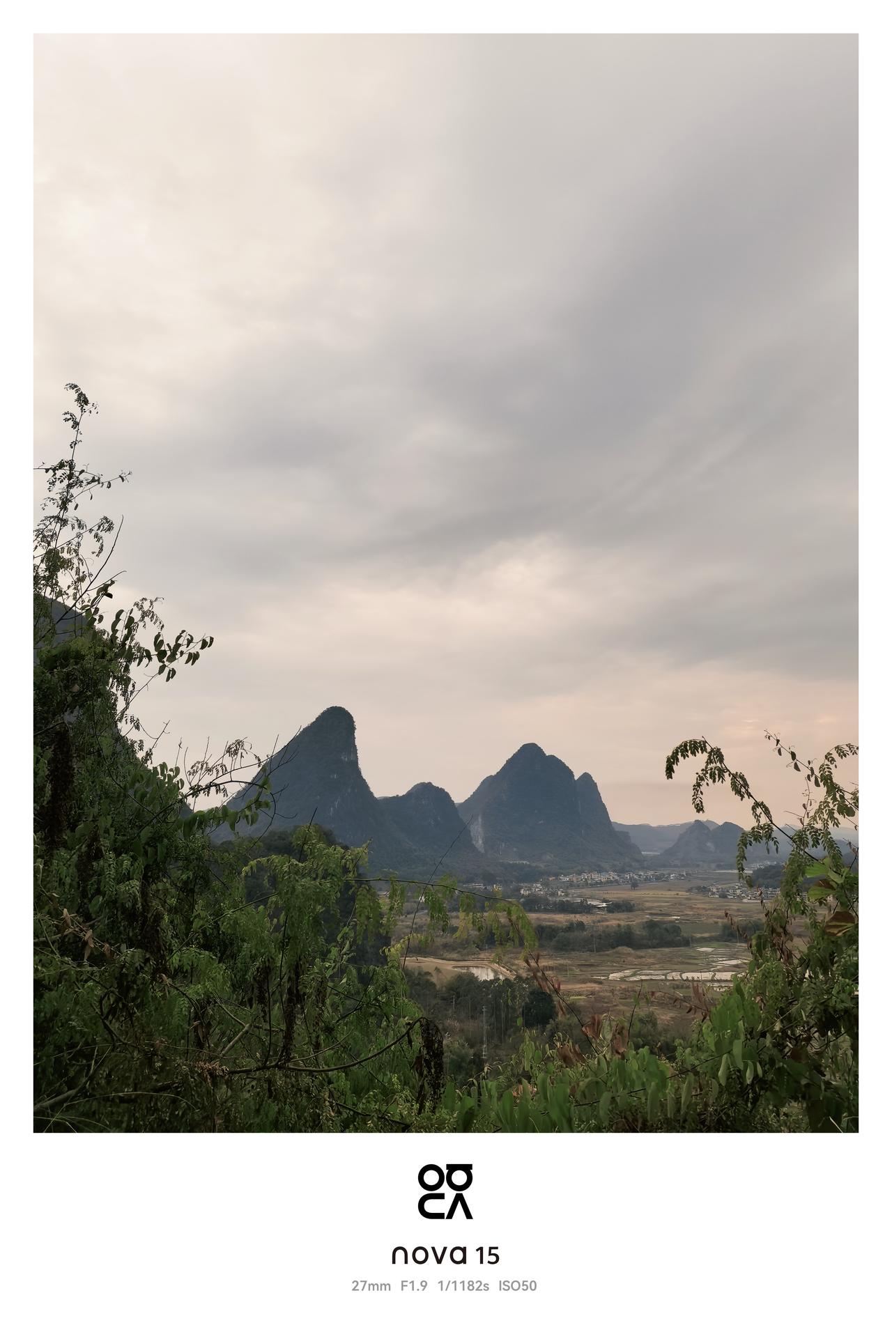 华为nova15的山水拍摄实力真的令人惊叹！无论是远山如黛的朦胧轮廓，还是村落错