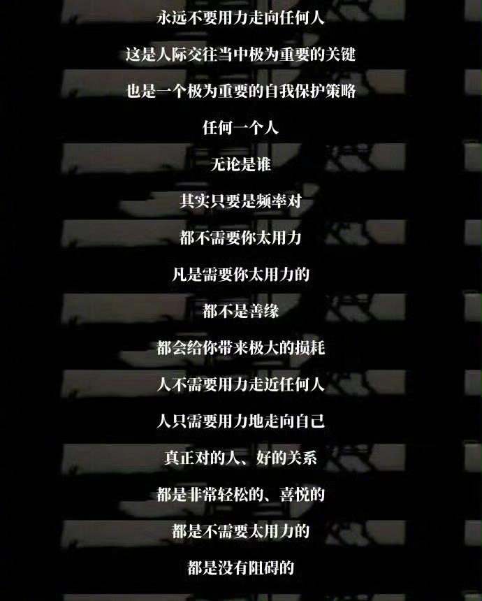 永远不要用力走向任何人