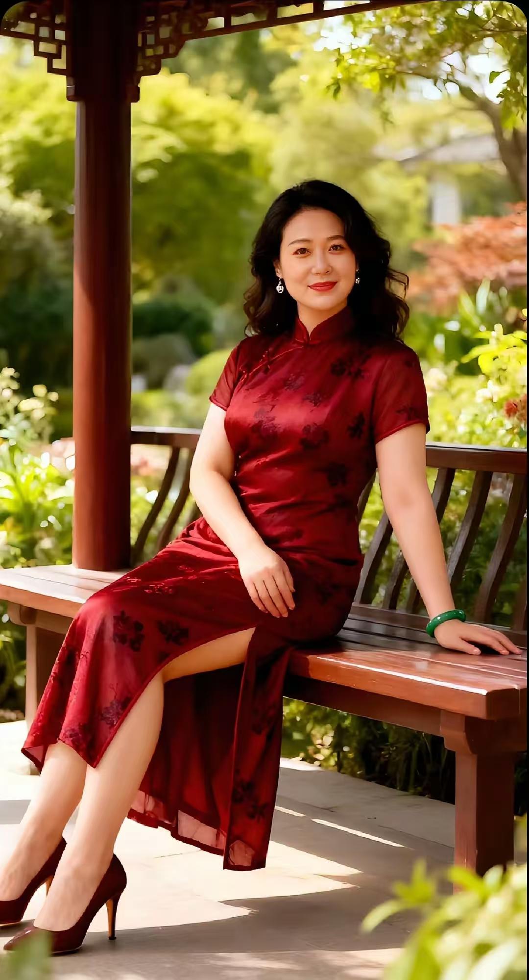 塞鸿秋·旗袍东方韵旗袍尽显东方魅，旧时光里风姿媚。胡连馨着民国袂，镜中倩