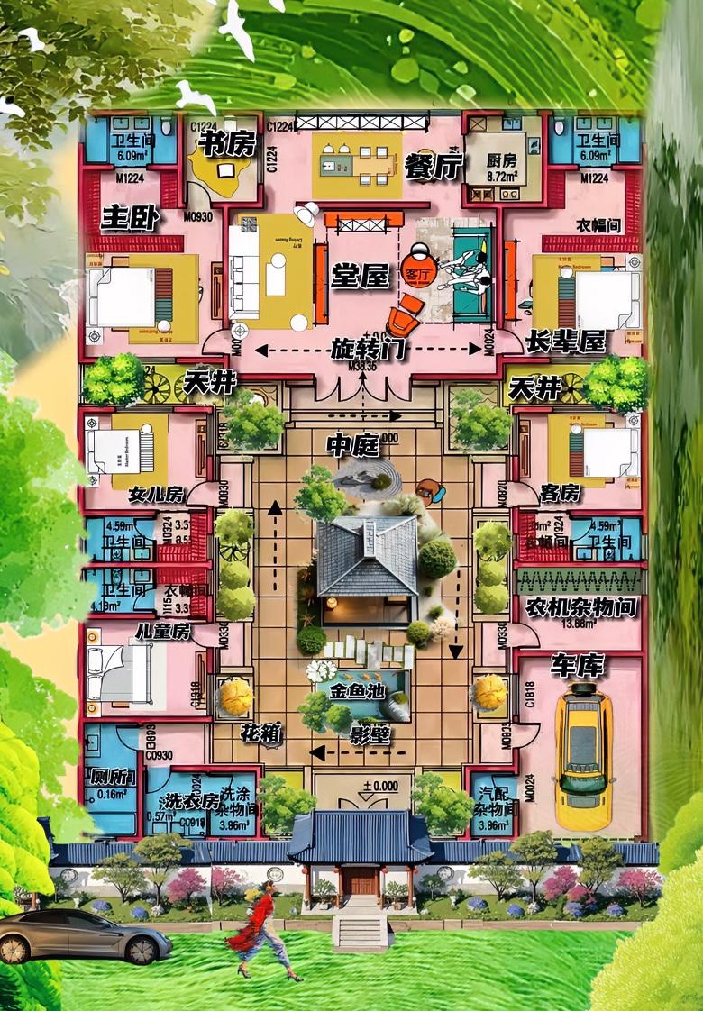 抓住自建房的灵魂，不在东厨司命，而是十三平农具杂物间，车厍停的红色拖拉机，不是黄