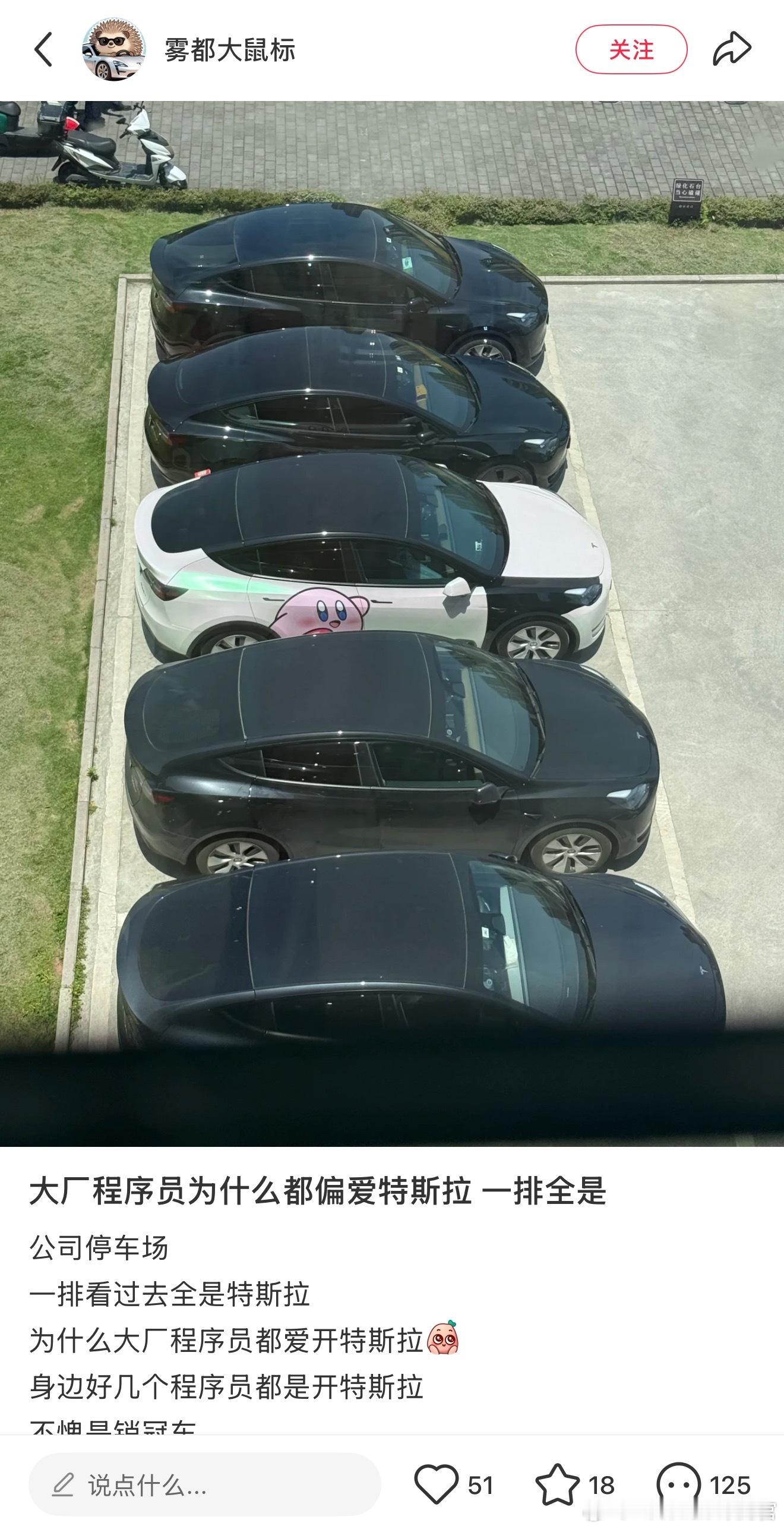 程序员都爱买特斯拉？[思考]​​​