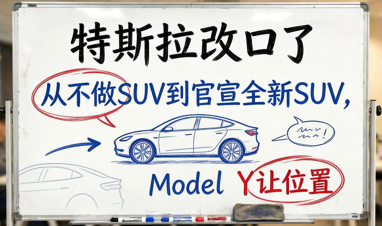 🚗马斯克脸疼吗？刚刚说"我们不做SUV"，转身就官宣全新特斯拉SUV。就