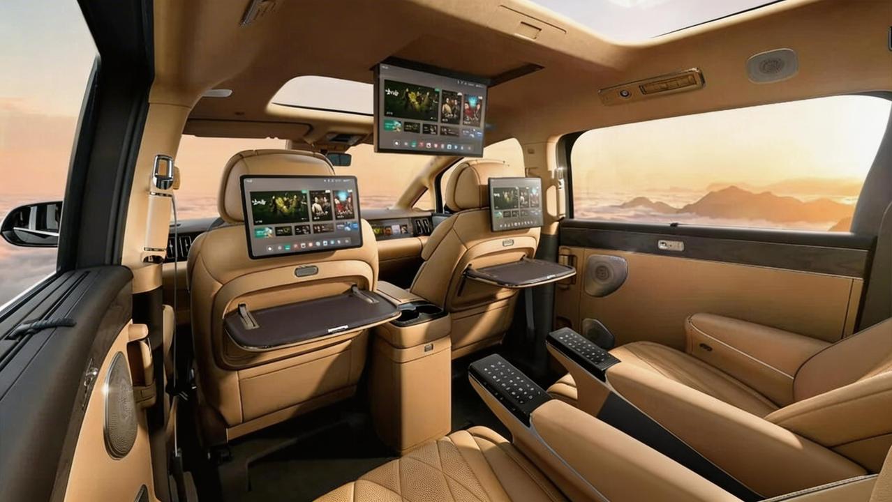 🚗腾势D9终于要来了！3月29日预售发布，内饰先曝光✨七座大空间➕后排娱乐屏