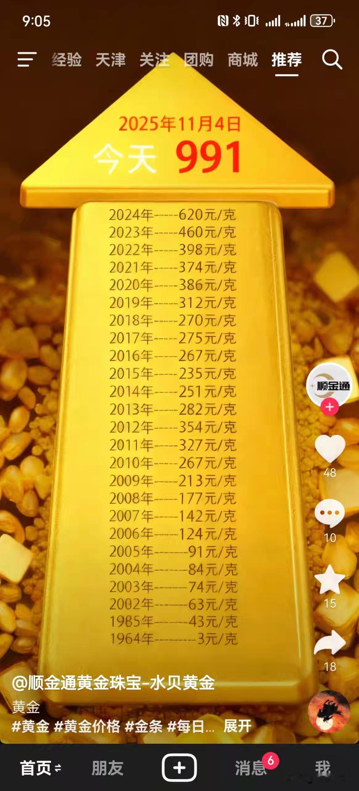 金价涨得越高，证明老百姓的消费欲望越低。传言今年有大量的银行