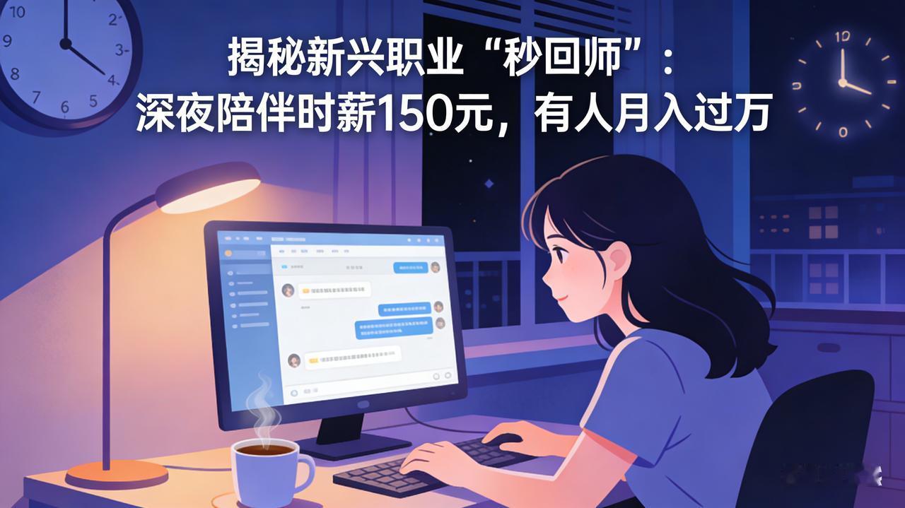 揭秘新兴职业“秒回师”：深夜陪伴时薪150元，有人月入过万惊爆！时薪15