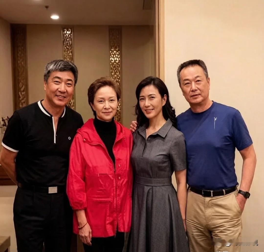 仔细看这4位演员，都是曾经的老演员了，全能认出来的，估计年过50了吧？