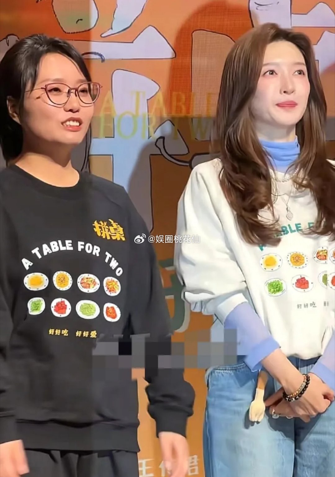 李雪琴跟女明星的差距真的一眼就能看出来！她和江疏影一起为电影《拼桌》路演，两人穿