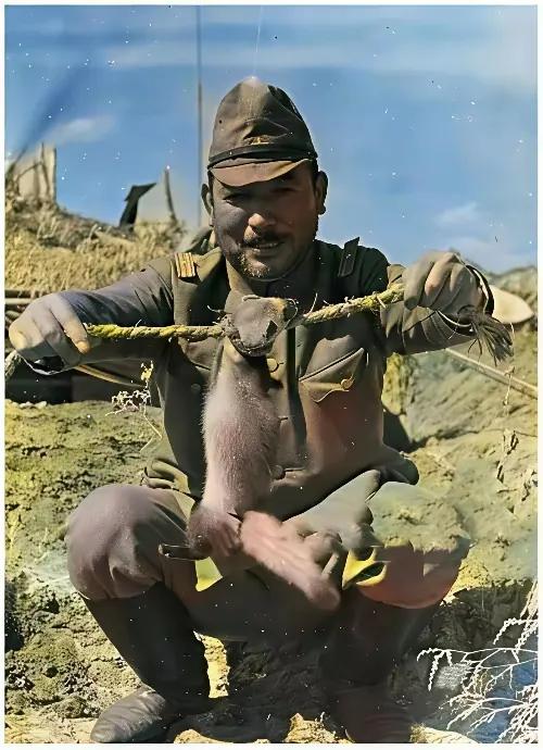 日本鬼子太坏，太残忍了，抓住个小动物都要活活勒死，可见他们的恶魔心理是从本性中爆