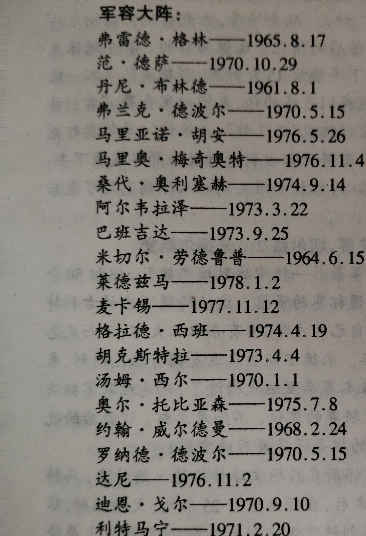 97/98赛季贾府大名单