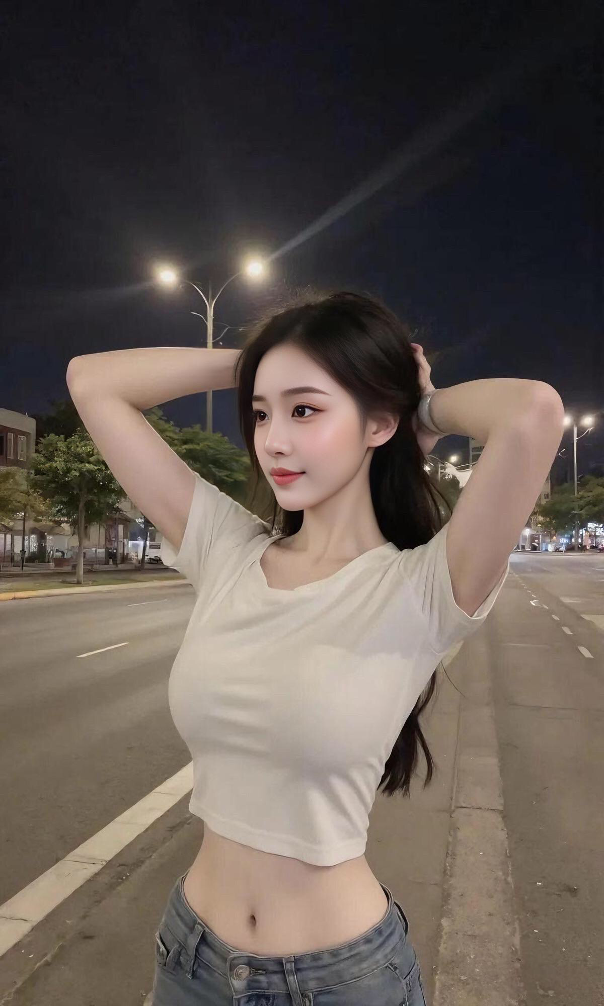 夜色温柔，而我，在这街头邂逅最洒脱的自己。