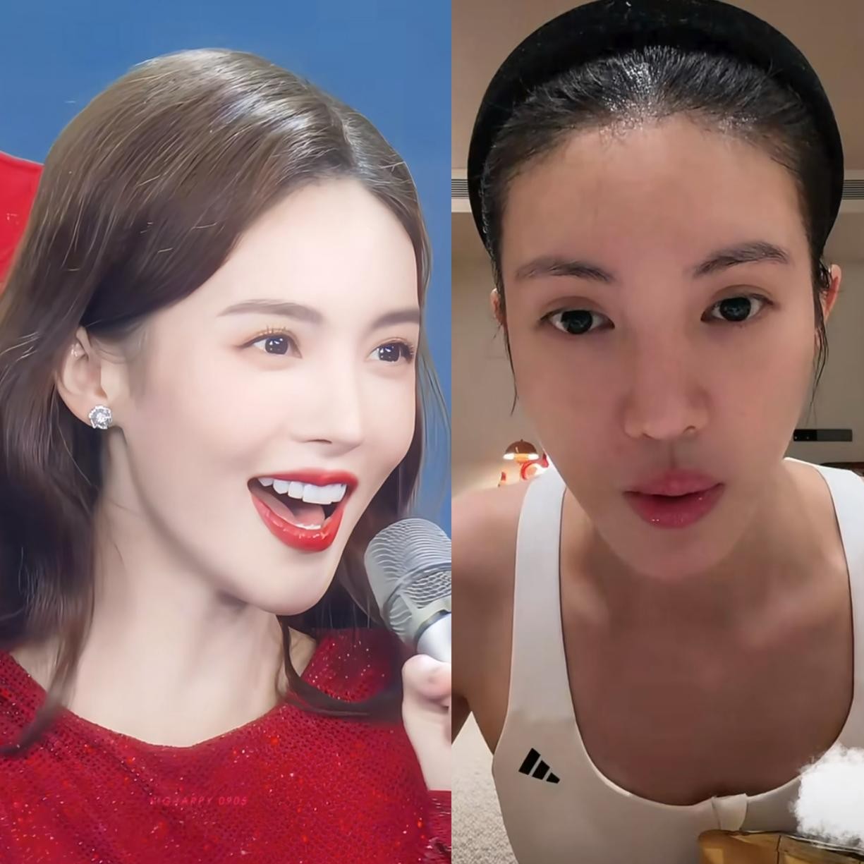点进金晨最新这场直播，很多人第一眼都没认出来，那道双眼皮未免太抢镜了。镜头直接怼到脸部特写的时候，眼