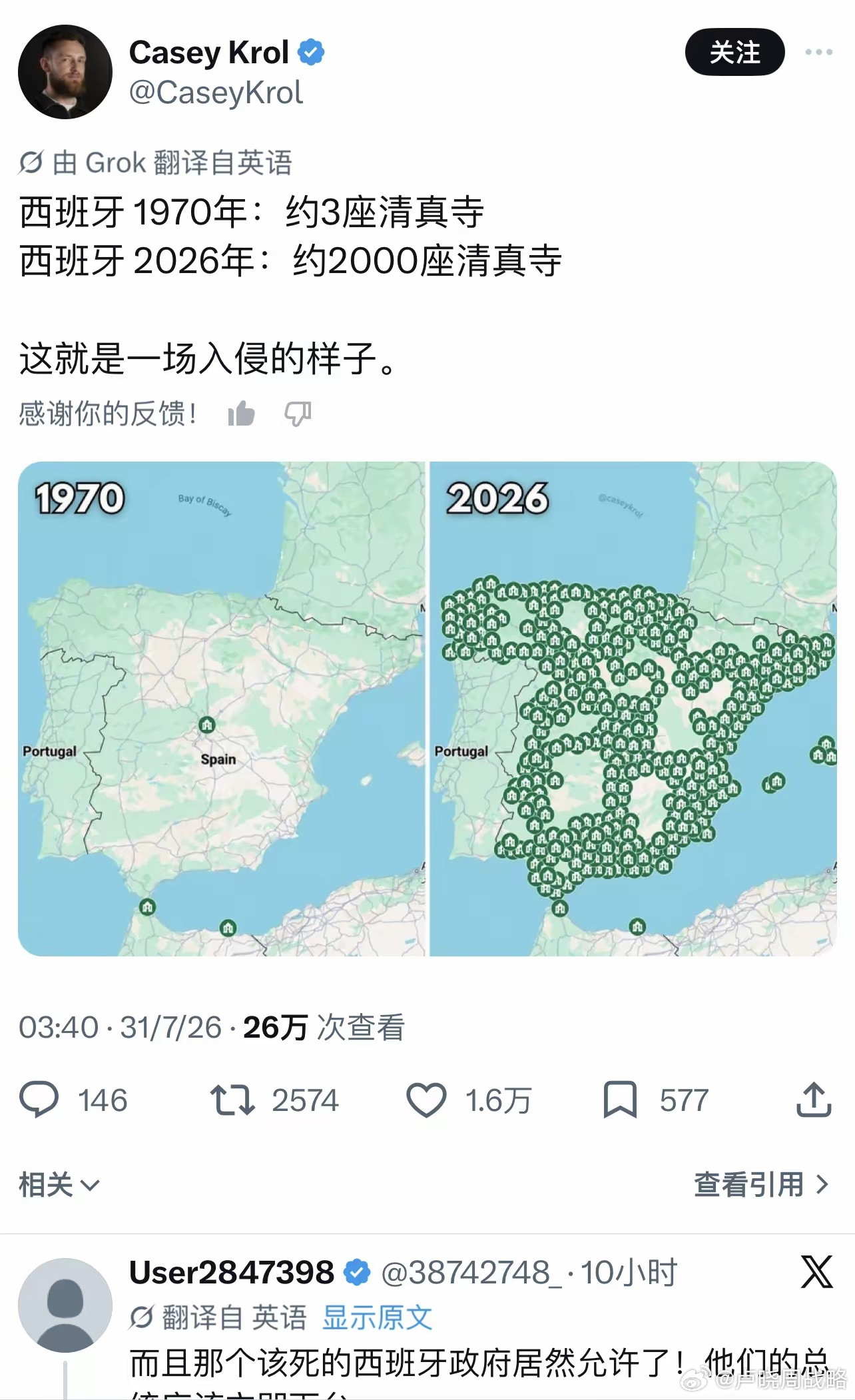 上一次西班牙从驴叫统治下挣脱出来花了多少年？死了多少人？想不到西班牙再次沦陷了。